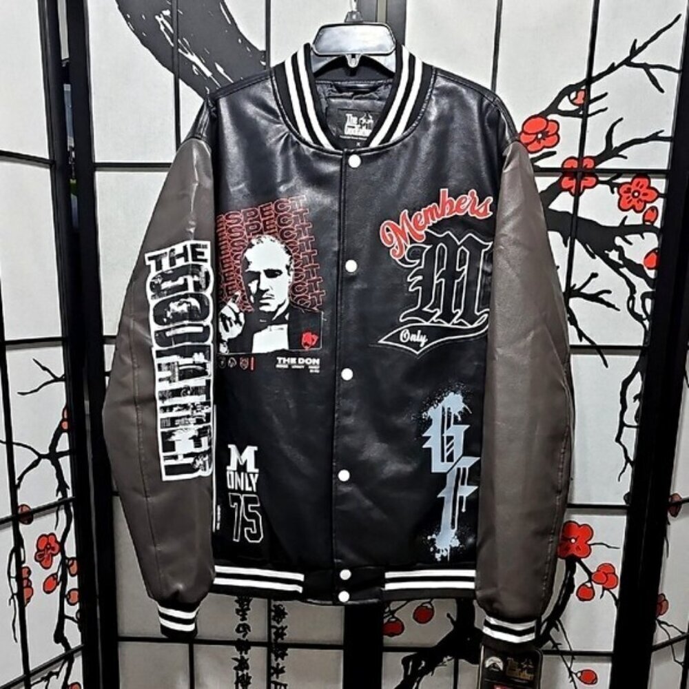 The Godfather x Members Only Bomber Varsity Jacket Size XL New - Picture 3 of 16